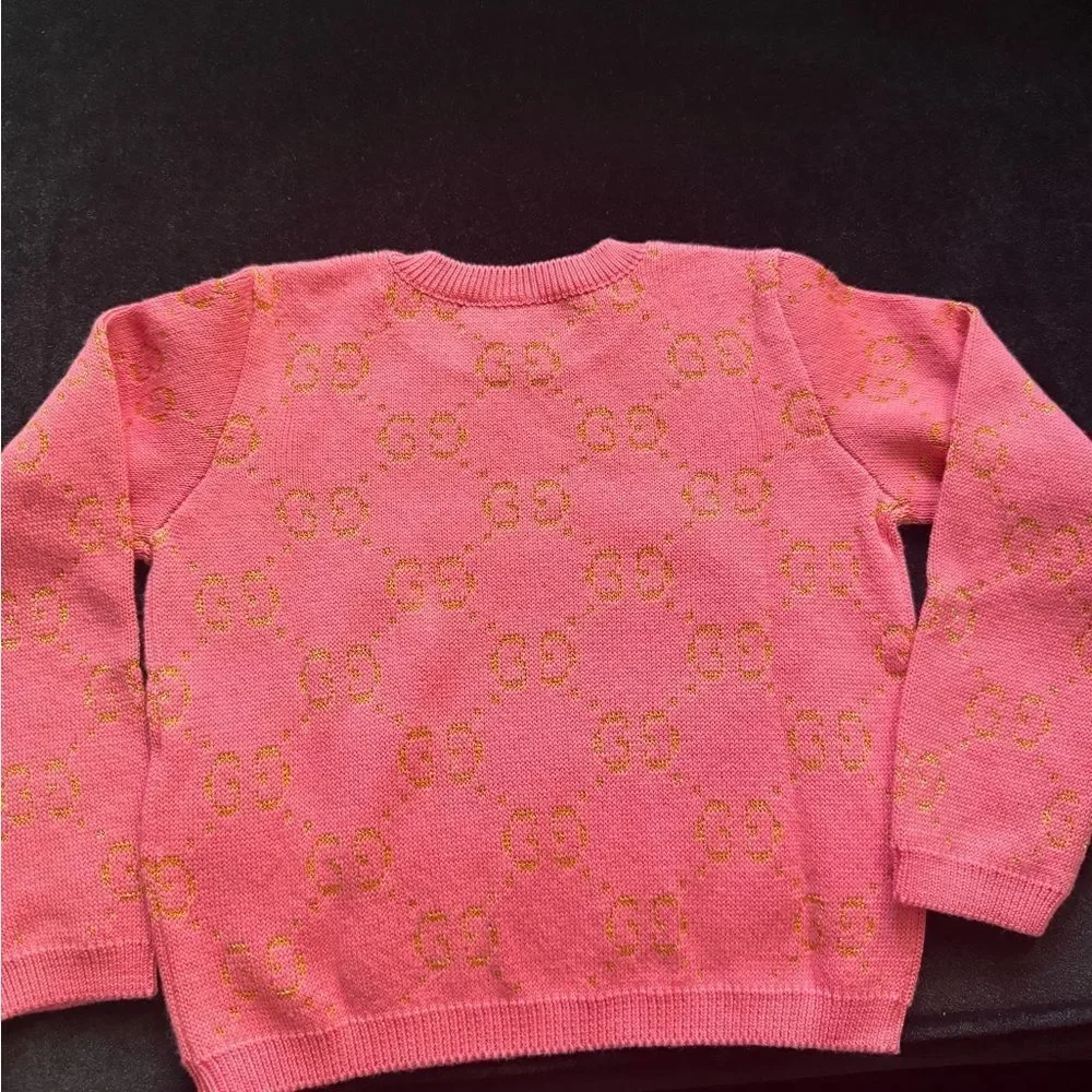 Brand new baby Gucci Pink Sweater with GG logo  9/12 months